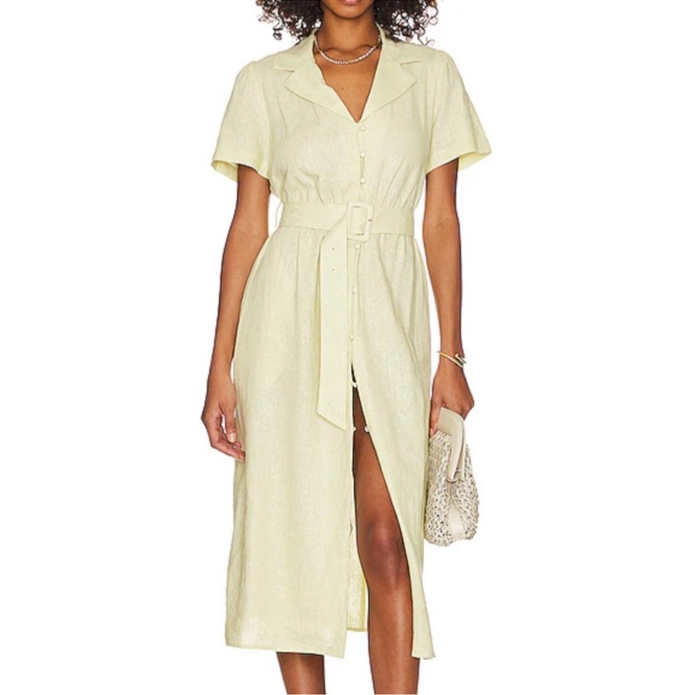 NWT WeWoreWhat Camp Collar linen Shirt Dress XL